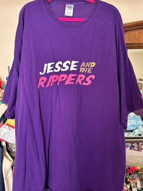 Jesse and the Rippers Full House T-Shirt Purple Graphic Tee 5XL John Stamos 5x